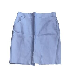 J.Crew Linen Blend Pencil Skirt Women's Size 8 Light Blue Career Office EUC